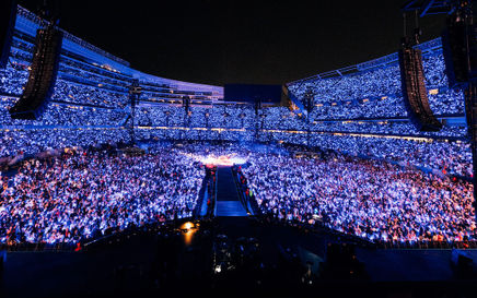 Coldplay Music Of The Spheres d&b system 50% more energy efficient than last tour