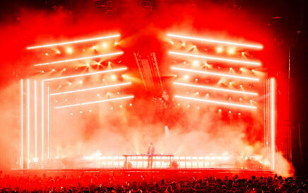 DJ/producer KAYTRANADA tours with 156 GLP impression X5 IP Bars