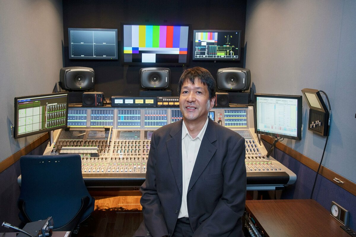 ABC&rsquo;s Sadanari Iwahashi pictured in the new 202 OB truck