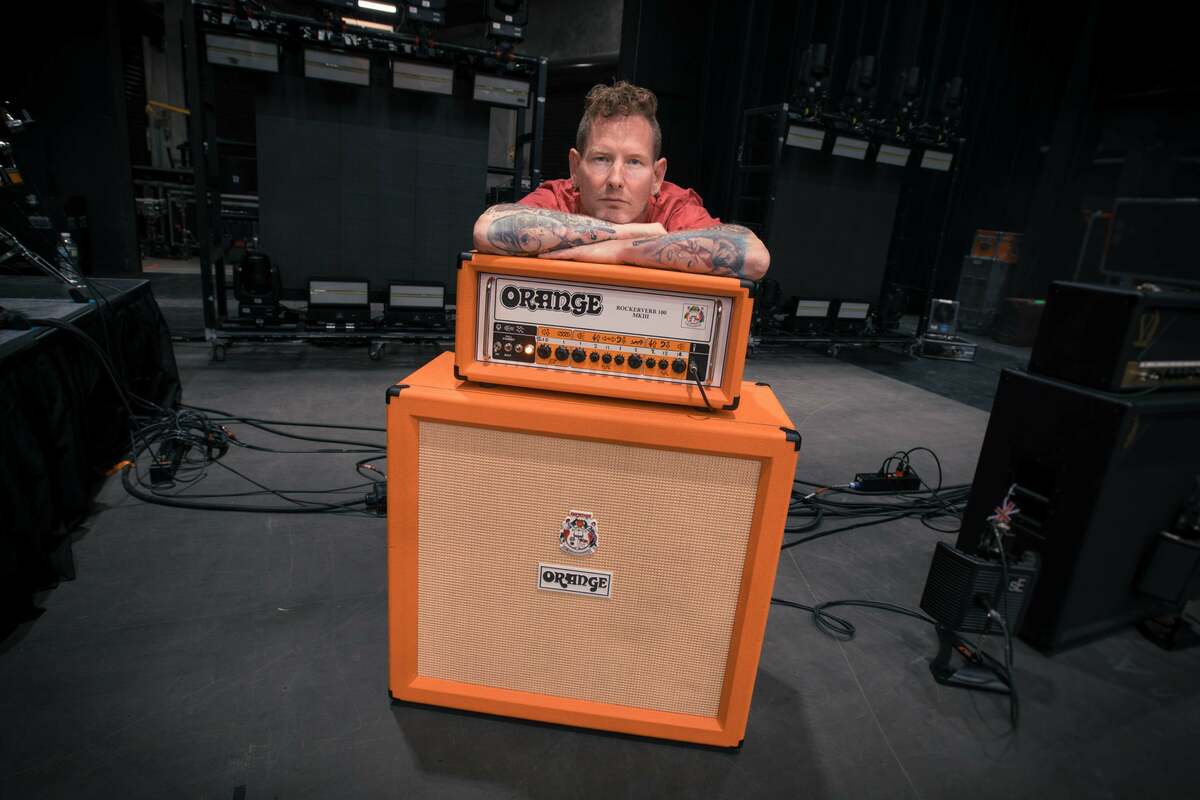 Slipknot's Corey Taylor with his Orange Rockerverb 100 MkIII